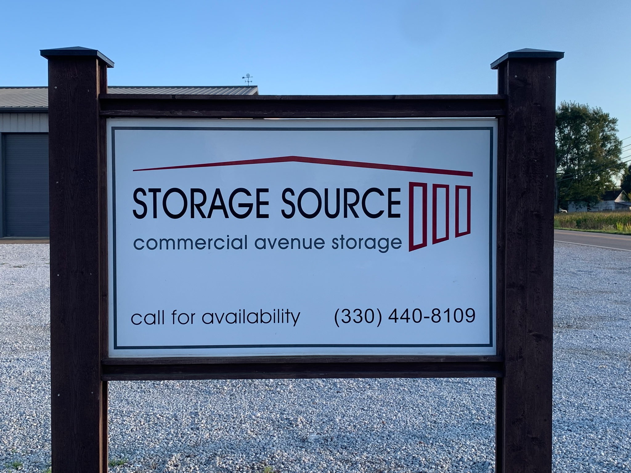Storage Source commercial avenue storage sign with phone number (330) 440-8109